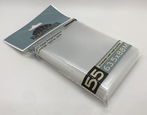 Sleeve Kings Standard Card Game Sleeves (63.5x88mm) 100 Microns, Pack of 55 - size: 63.5x88mm