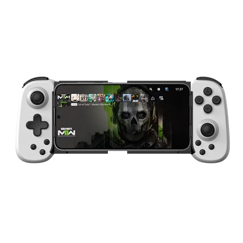 Joso Wireless Phone Controller for iPhone/Android, Mobile Game Controller with Hall Joystick Suitable for Xbox Cloud Gaming, PS Remote Play, Steam Link, Call of Duty & More - White - color: White | D6