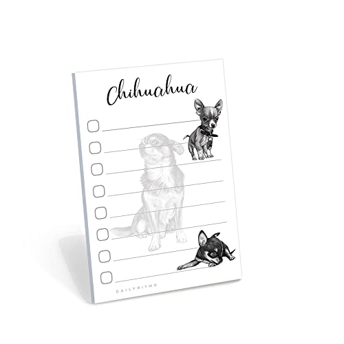 Chihuahua Sticky Notepad to Do List | Chihuahua Dog Lover Gifts for Women | Office School Supply Sticky Notes 4"x6" 50 Pages - size: Chihuahua