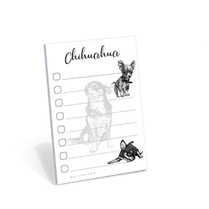 Chihuahua Sticky Notepad to Do List | Chihuahua Dog Lover Gifts for Women | Office School Supply Sticky Notes 4"x6" 50 Pages - size: Chihuahua