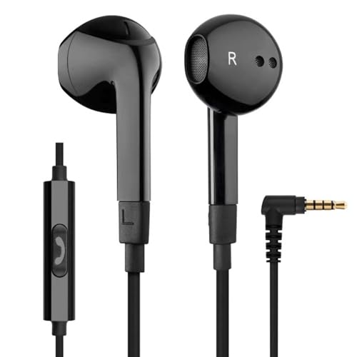 LUDOS FEROX Wired Earbuds in-Ear Headphones, 5 Year Warranty, Earphones with Microphone, Noise Isolation Corded for 3.5mm Jack Ear Buds for iPhone, Samsung, Computer, Laptop, Kids, School Students - color: Black, style: 3.5 mm