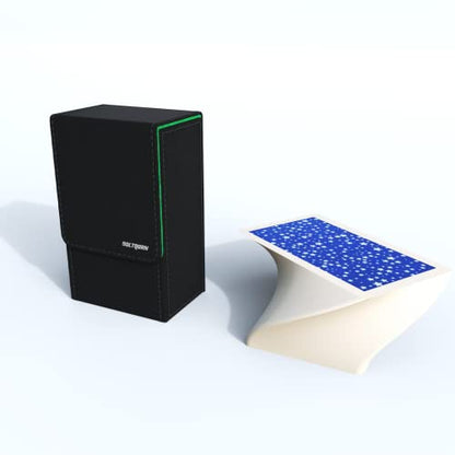Black Tarot Card Holder with Light Green Interior; Fold Top Tarot Card Box Case with Magnetic Lid Closure; Fits Rider Waite Tarot Card Deck; Holder Measures Standard Size 5.39 x 3.38 x 2 In - color: Light Green