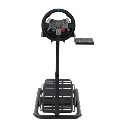 DNYSYSJ Racing Steering Wheel Stand, Adjustable Sim Racing Cockpit Folding Racing Simulator Stand for Moza/Fanatec/Simagic/Thrustmaster/Logitech Models, No Pedal & Shifter & Steering Wheel