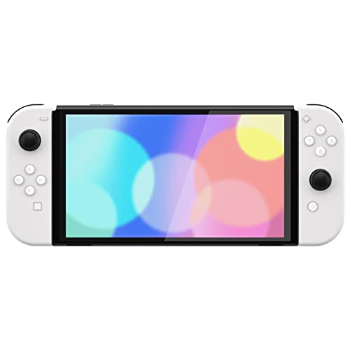 eXtremeRate Replacement Two-Tone Jelly Buttons for JoyCon, White & Clear with Symbols Custom Controller ABXY Direction Home Capture + - Keys, DIY Action Face Buttons for Nintendo Switch & Switch OLED - color: White & Clear