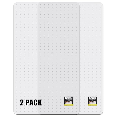 Kuyal Office Chair Mat for Carpet, Set of 2, Heavy Duty Computer Chair Mat | 32''x55'', Under Desk Protector Carpeted Clear Floors Mat, Easy Chair Movement,Ship Flat - color: Clear, size: 32" X 55" 2Pack