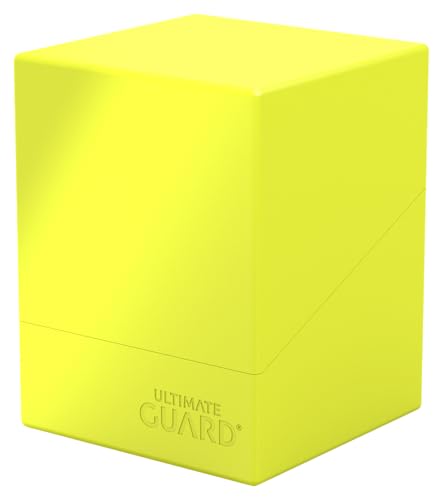 Ultimate Guard Boulder Solid 100+, Deck Case for 100 Double-Sleeved TCG Cards, Neon Yellow, Secure & Durable Storage for Trading Card Games, No Transparency - color: Neon Yellow