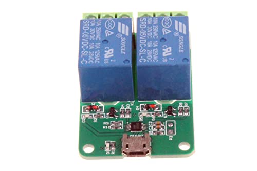 HID Drive-Free USB Computer Control Switch Relay Module USB Smart Switch Control Plug and Play (2-Channel Micro-USB) - size: 2-Channel Micro-USB