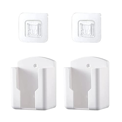 2 Pcs Wall Mount Remote Control Holder Media Player Controller Holder, Air-Conditioner Remote Tray TV Remote Organizer Caddy Box for Home Nightstand Office Desk School Supply Storage (Large,3.3inch) - size: Large,3.3inch
