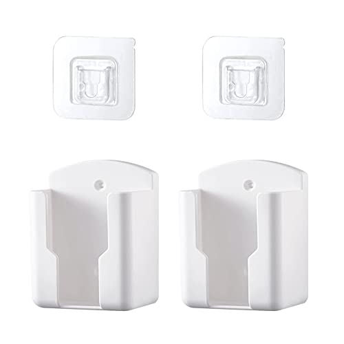 2 Pcs Wall Mount Remote Control Holder Media Player Controller Holder, Air-Conditioner Remote Tray TV Remote Organizer Caddy Box for Home Nightstand Office Desk School Supply Storage (Large,3.3inch) - size: Large,3.3inch
