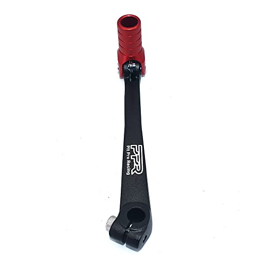 CNC Aluminum Folding Gear Shift Lever, Foldable Gear Shift Lever Fit for 50cc 110cc 250cc Dirt Pit Monkey Bike Motorcycle ATV Quad Accessories Parts (Black&Red) - color: Black&Red