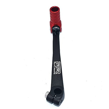 CNC Aluminum Folding Gear Shift Lever, Foldable Gear Shift Lever Fit for 50cc 110cc 250cc Dirt Pit Monkey Bike Motorcycle ATV Quad Accessories Parts (Black&Red) - color: Black&Red