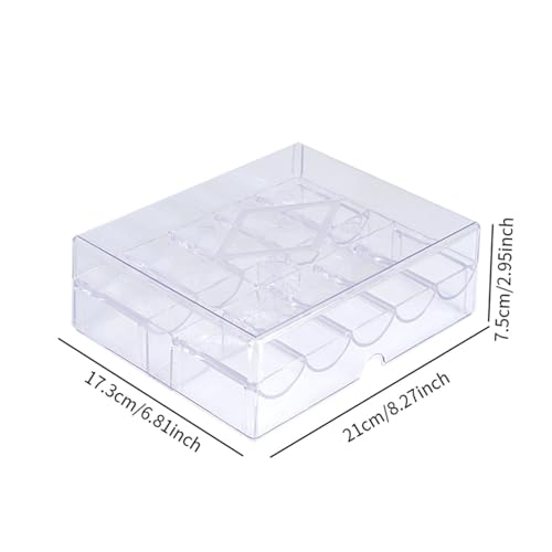 Menolana Acrylic Chip Case Chip Carrier Lightweight Organizer Container Chip Tray Transparent for Family Parties Tabletop Game Travel