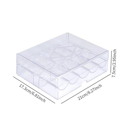 Menolana Acrylic Chip Case Chip Carrier Lightweight Organizer Container Chip Tray Transparent for Family Parties Tabletop Game Travel