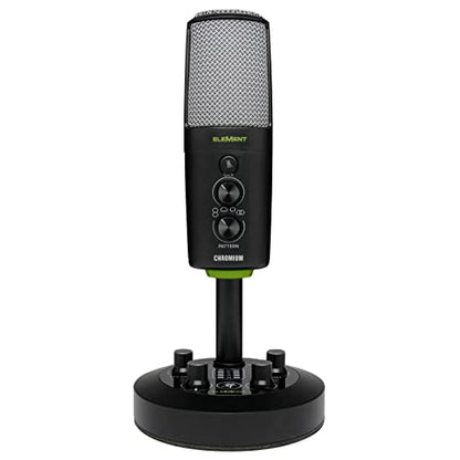 Mackie EM-Series, Premium USB Condenser Microphone with Built-in 2-Channel Mixer (EM-Chromium) - size: USB, style: Chromium - Studio