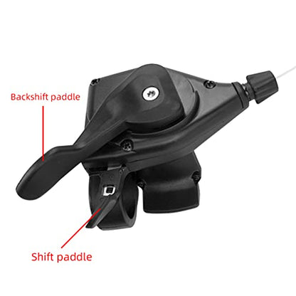 CYSKY Bike Shifter Levers 1 Pair 3x7 21 Speed Gear Shifter Mountain Bicycle Derailleur with Gear Indicator Right and Left Thumb Shift Levers Combo - color: 3x7 21 Speed