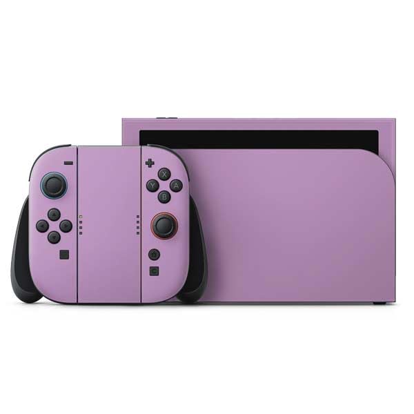 Skinit Decal Gaming Skin Compatible with Nintendo Switch 2 (2025) with Joy-Con - Lilac Design - color: Purple - SOLIDX37