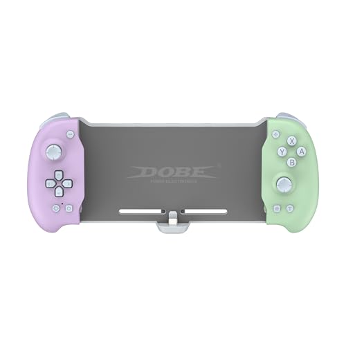 Dobe - Eggshell Controller Gripcon Controller for Handheld Mode, Ergonomic Controller for Nintendo Switch with 6-Axis Gyro, Dual Motor Vibration, Compatible with Games of Switch, Purple and Green - color: PURPLE&GREEN