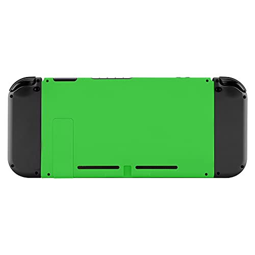 eXtremeRate Soft Touch Grip Green Console Back Plate DIY Replacement Housing Shell Case for Nintendo Switch Console with Kickstand – JoyCon Shell NOT Included - color: Green
