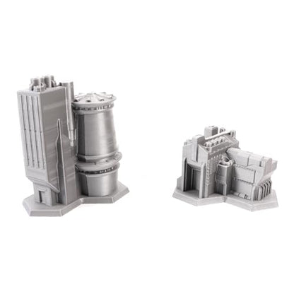 Tabletop Terrain 6mm Sci-Fi Cityscape Bundle 1 Hex for Miniatures Games Such as Epic Battletech Adeptus Titanicus (Bundle 1 with Hexes) - size: Bundle 1 with Hexes