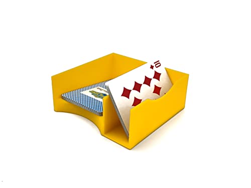 Draw and Discard Game Card Holder, Game Deck, Playing Card Holder (Yellow) - color: Yellow