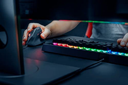 Trust Gaming GXT 144 Rexx Vertical Ergonomic Gaming Mouse, 250-10,000 DPI, 6 Buttons, Black | Ergonomic design prevention against mouse arm / tennis elbow (RSI syndrome), RGB LED lighting, black