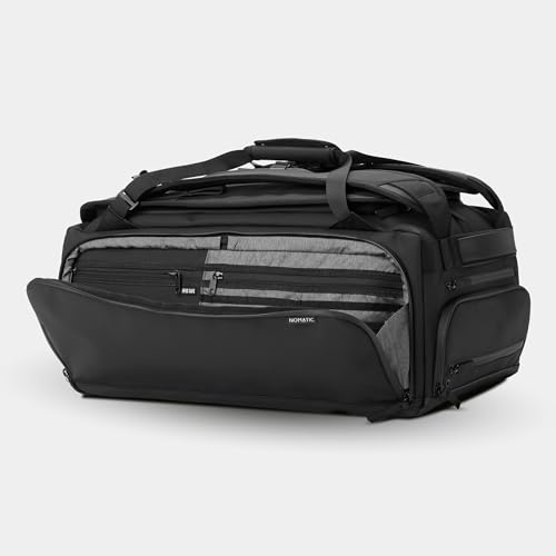 NOMATIC 40L Travel Bag- Convertible Duffel/Backpack, Carry-on Size, Everyday Use Laptop Bag, TSA Compliant - color: Black