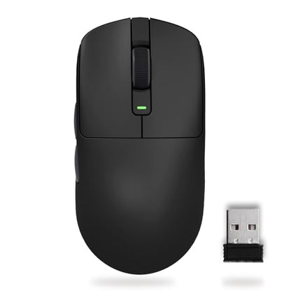 RK ROYAL KLUDGE RK M30 Wireless Gaming Mouse, 24000 DPI, 43g Ultra-Lightweight, PAW3311 Sensor, 2.4G/Bluetooth/USB-C Rechargeable Wireless Mouse with 5 Programmable Buttons for PC/Mac, Black Grey - color: black grey