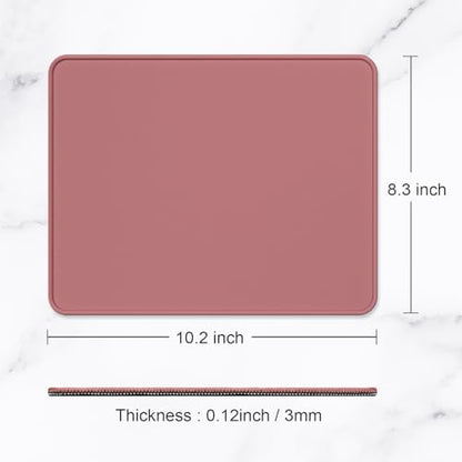 Hsurbtra Mouse Pad, Premium-Textured Square Mousepad 10.2 x 8.3 Inch, Stitched Edge Anti-Slip Waterproof Rubber Pretty Cute Computer Mat for Office Gaming Laptop Women Kids Dark Red - color: Dark Red, size: Square Mousepad (10.2" x 8.3")