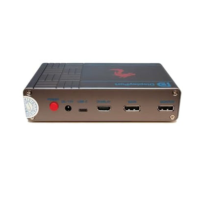 DICHEN DMA 4K Fuser Combiner Display Overlay Adapter,1K360HZ/2K240HZ/3K165HZ/4K120HZ HD Multimedia Interface Synthesizer,DisplayPort v1.4,Lossless Transmission,Supply for Gaming Conferencing,Bank Data Centers