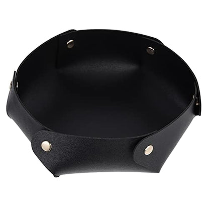 ibasenice Dice Tray for Tabletop Games Pu Dice Storage Holder Folding Tray for Home