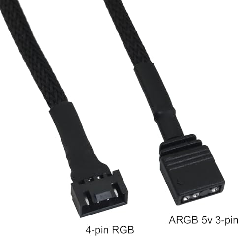 2PCS ARGB Case Fan Adapter Cable 3Pin 5V 15cm Motherboard Adapter Cable Compatible Core Fan