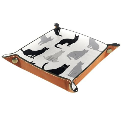 Cats Pattern Dice Tray Dice Rolling Tray Folding Dice Holder for Dice Games, Like RPG, DND and Other Table Games - color: Multi 10