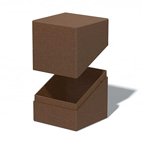 Ultimate Guard RTE Boulder 100+, Deck Case for 100 Double-Sleeved TCG Cards, Brown, 97% Renewable, Made in Germany, Secure & Durable Storage - color: Brown