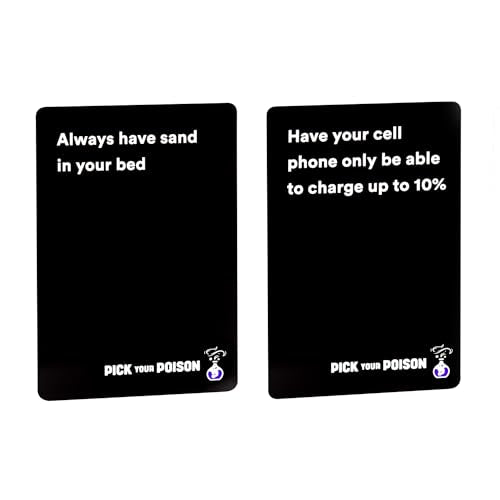 Pick Your Poison Family Edition – Funny “Would You Rather” Party Game for Kids, Teens & Adults | Hilarious Family Card Game for Game Night, Sleepovers & Parties | Great Gift for Families and Friends