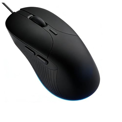 Wired Gaming Business Mouse, 6 Buttons with 2 Customizable Side Keys, Silent Click, Adjustable DPI Up to 8800, RGB Breathing Light, Black Ergonomic Optical Mouse for Windows Mac - color: Black