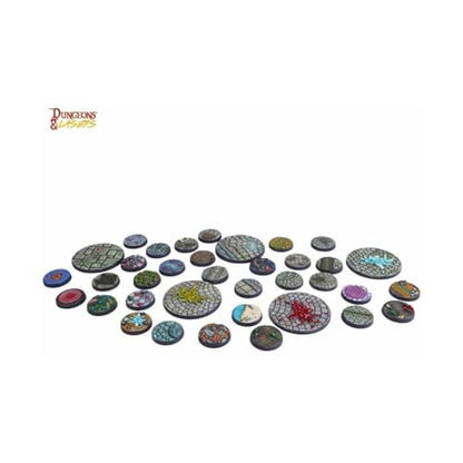 Dungeons & Lasers: Scenic Urban Bases Set - 136 Detailed Bases for Miniatures - DND Base Set for Tabletop RPG Games 5E Compatible - Unpainted and Unassembled - Ages 14+