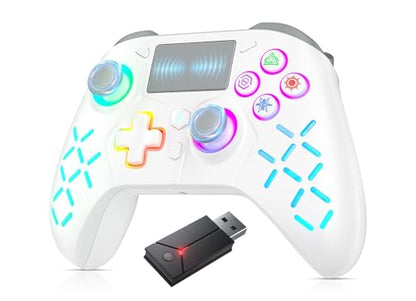 Gamrombo Gaming Controller for PlayStation 5 / PS5, PS4/PS3/PC/Switch/Steam Deck/Mac/Android/iOS with RGB LED Lights, Hall Triggers, Hall Joysticks, Marco, Audio Jack - Need to upgrade