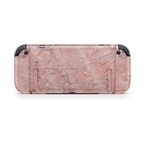 Glossy Glitter Gaming Skin Compatible with Nintendo Switch 2 Console Only - Pink Marble - Premium 3M Vinyl Protective Wrap Decal Cover - Easy to Apply | Crafted in The USA by MightySkins - color: Pink Marble, size: Switch 2 Console Skin Only, style: Gloss