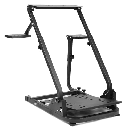 Hopky Racing Wheel Stand Adjustable & Foldable Steering Wheel for Gaming Steering Wheel Stand, for Logitech G920 G29 G25,G27, Pedals & Wheel Not Included
