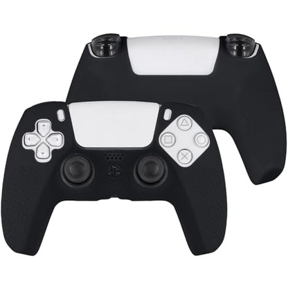Baval Silicone Cover for Playstation 5 PS5 DualSense Wireless Controller | Scratch-resistant, Easy install, Silicone Construction, Portable Carrying Silicone Cover, Blacke Silicone Cover - color: Black Silicone Cover