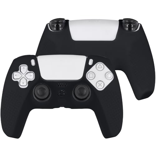 Baval Silicone Cover for Playstation 5 PS5 DualSense Wireless Controller | Scratch-resistant, Easy install, Silicone Construction, Portable Carrying Silicone Cover, Blacke Silicone Cover - color: Black Silicone Cover