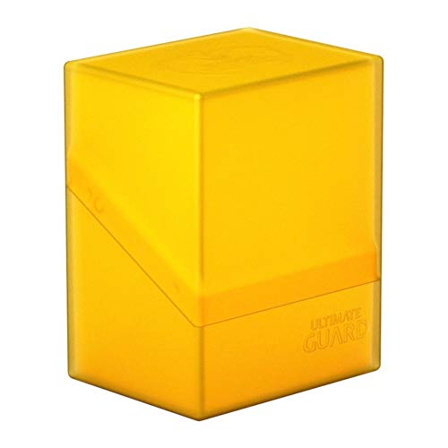 Ultimate Guard Boulder 80+ Classic, Deck Case for 80 Double-Sleeved TCG Cards, Amber, Secure & Durable Storage for Trading Card Games, Soft-Touch Finish - color: Amber, size: 80+
