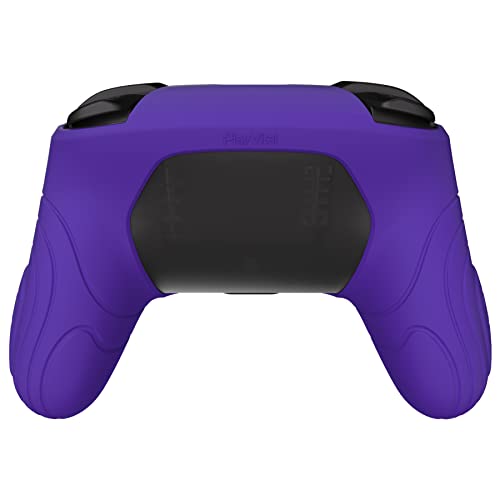 PlayVital Samurai Edition Ergonomic Silicone Skin Protective Case for Nintendo Switch Pro Controller, Soft Anti-slip Controller Grip Protector for Nintendo Switch Pro with Thumb Grip Caps - Purple - color: Purple