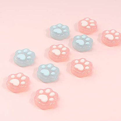 GeekShare Cat Paw Shape Thumb Grip Caps,Soft Silicone Joystick Cover Compatible with Switch/OLED/Switch Lite,4PCS (Glitter) - color: Glitter Cat