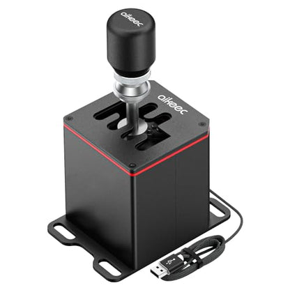 aikeec USB Truck Simulator Shifter for Logitech G29 G27 G25 G920 Thrustmaster T300RS/T500 GT Sim Racing Shifter for PC Windows Racing Games, Froza, Dirt, WRC, Assetto Corsa ATS & ETS2 6+R - size: 6+R without clamp