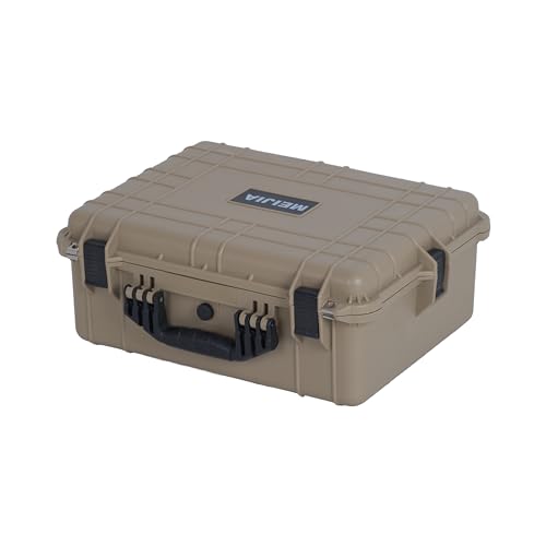 MEIJIA All Weather IP67 Waterproof Hard Camera Case,Hard Protective Case,Hard Case with Customizable Foam,Fit Use of Drones,Camera,Equipments,Pistols(Desert Tan,20.62 x16.85x8.11inches) - color: Desert Tan, size: 20.62 x16.85x8.11inches