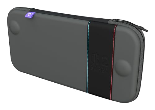 Turtle Beach PlayTrek Hard Shell Slim Case Nintendo Switch 2, Lite, OLED | Nintendo Switch 2 Licensed, Carrying Case, 12 Game Card Holder, Cover, Portable Travel Storage, Protection, Charcoal Black - style: Slim