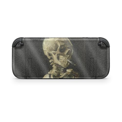 Glossy Glitter Gaming Skin Compatible with Nintendo Switch 2 Console Only - Skull with Cigarette - Premium 3M Vinyl Protective Wrap Decal Cover - Easy to Apply | Crafted in The USA by MightySkins - color: Skull With Cigarette, size: Switch 2 Console Skin