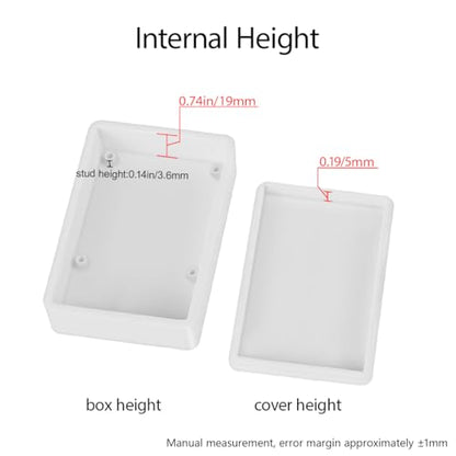 LeMotech Project Box 5 Pieces ABS Plastic Electrical Project Case Small Junction Box for Electronics White 3.62 x 2.28 x 0.90 inch (92 x 58 x 23 mm) - color: 5 pieces, size: 3.62"x 2.28"x 0.90"