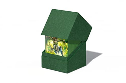 Ultimate Guard RTE Boulder 100+, Deck Case for 100 Double-Sleeved TCG Cards, Green, 97% Renewable, Made in Germany, Secure & Durable Storage - color: Green
